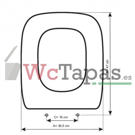 Asiento inodoro COMPATIBLE Almina Bellavista.