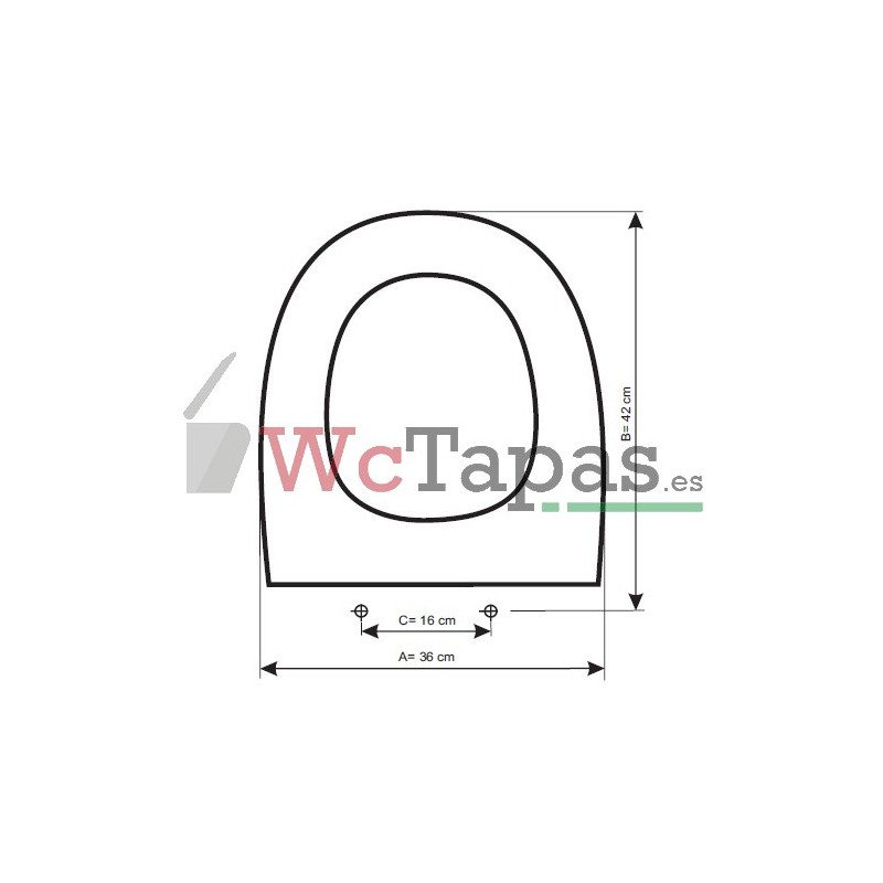 Asiento inodoro COMPATIBLE Bacara Gala.