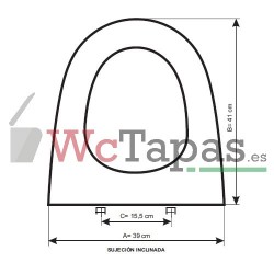 Tapa de WC Roca Meridian N compatible - Vainsmon