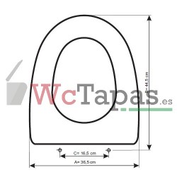 Tapa wc Metropol de Gala Compatible