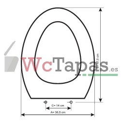 Asiento inodoro COMPATIBLE Novo Espacio Gala.