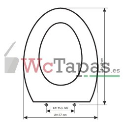 Asiento inodoro COMPATIBLE Espacio Gala.