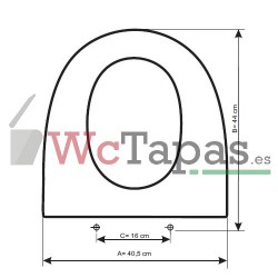 Asiento tapa wc adaptable para el modelo Astros de Jacob Delafon.