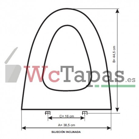 Asiento inodoro COMPATIBLE Arq Gala.