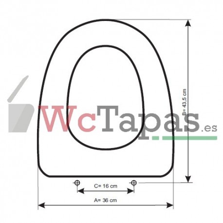 Asiento inodoro COMPATIBLE Loa Gala.