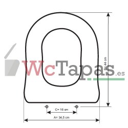 Tapa WC Roca The Gap adaptable en Resiwood