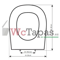 Asiento inodoro COMPATIBLE Regia Gala.