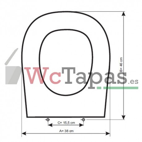 Asiento inodoro COMPATIBLE Regia Gala.