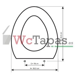 Asiento inodoro COMPATIBLE Sirio Gala.