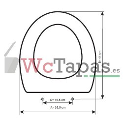 Asiento inodoro COMPATIBLE Capri Bellavista.