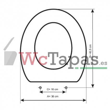 Asiento inodoro COMPATIBLE Nerja Bellavista.