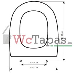 Asiento inodoro EMMA REDONDO tapawc compatible Gala