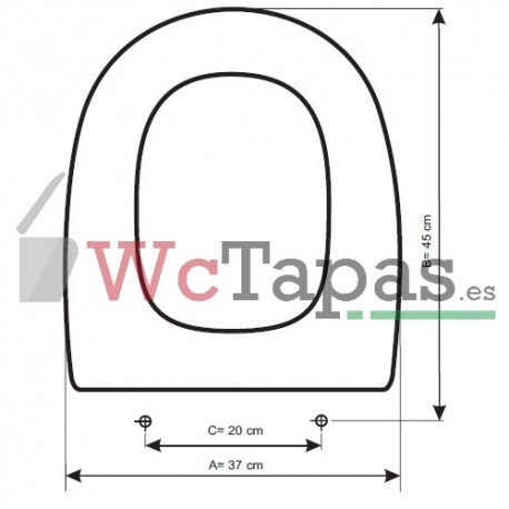 Asiento inodoro COMPATIBLE Tarsis Bellavista.