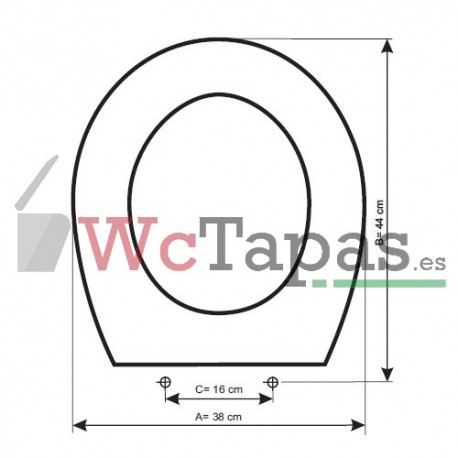 Asiento inodoro COMPATIBLE Alcora Sangrá.