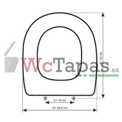 Asiento inodoro COMPATIBLE Bahía Sangrá.