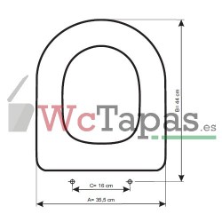 Asiento inodoro Epoque Sangrá COMPATIBLE.