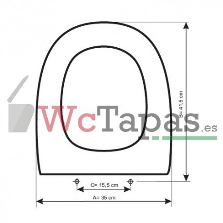 Asiento inodoro Europa Sangrá COMPATIBLE.