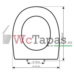 Tapa WC GALA DIANA De Caída Amortiguada Etoos