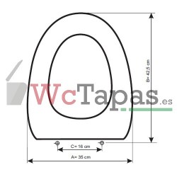 Asiento inodoro COMPATIBLE Tocai Bellavista.