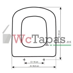 Asiento inodoro COMPATIBLE Dama Senso Compacto Roca