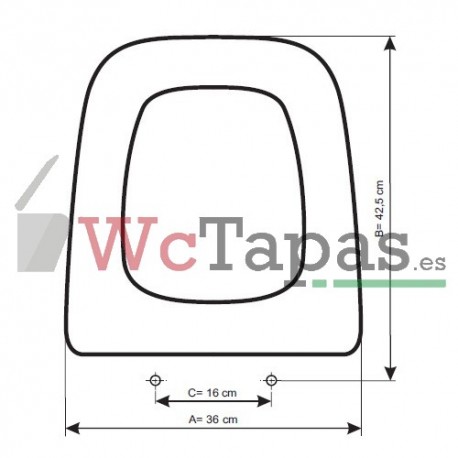 ETOOS 02005001 GÓNDOLA Tapa WC Roca Azul Caribe