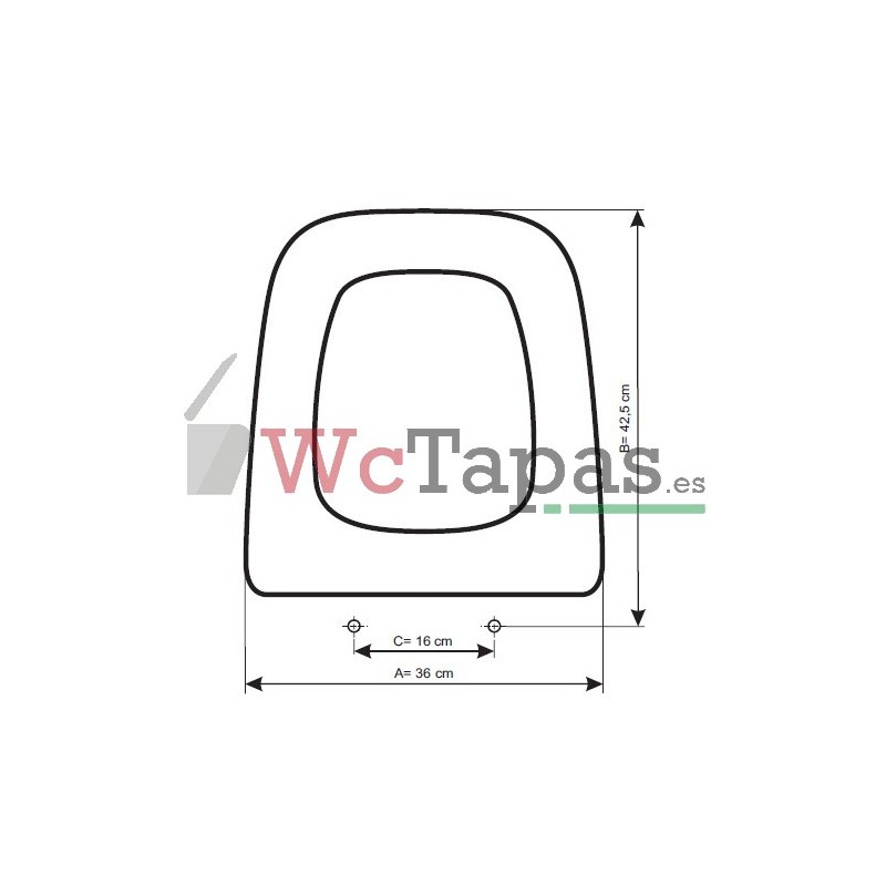 ETOOS 02005001 GÓNDOLA Tapa WC Roca Azul Caribe