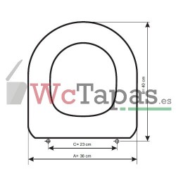 Tapa Wc COMPATIBLE Merdian Compacto Roca