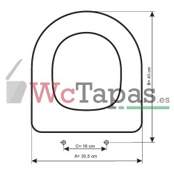 Tapa Wc COMPATIBLE Meridian-N Roca