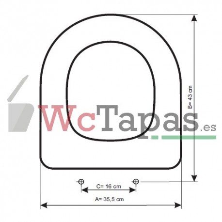 Tapa wc Meridian de Roca Compatible