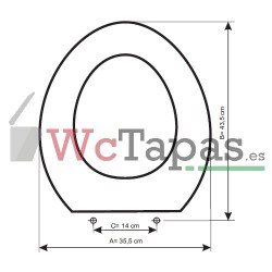 Tapa Wc COMPATIBLE Peninsular Roca