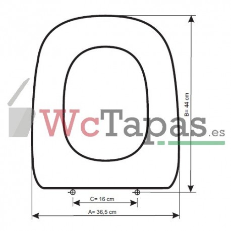 Tapa Wc COMPATIBLE Frontalis Roca