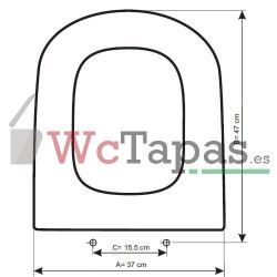 Asiento inodoro COMPATIBLE Delta Porsán.