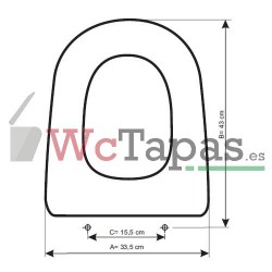 Tapa Wc COMPATIBLE Colonia Sanitana.