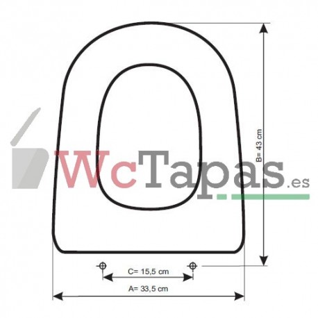 Tapa Wc COMPATIBLE Colonia Sanitana.