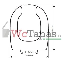 Tapa Wc COMPATIBLE PMR Cifial.