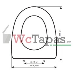 Tapa Wc COMPATIBLE Portobello Cifial.