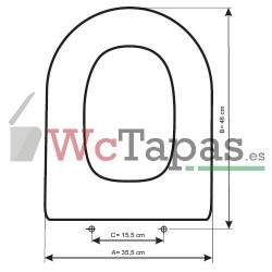 Asiento inodoro Taiga Sangrá COMPATIBLE.