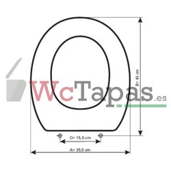 Asiento inodoro COMPATIBLE Laguna Ideal Standard.