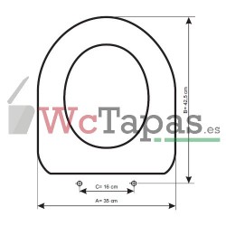 Tapa de WC Jacob Delafon Mideo compatible