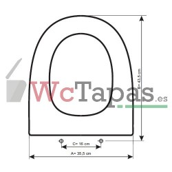 Tapa de WC Jacob Delafon Antares Inobloc compatible