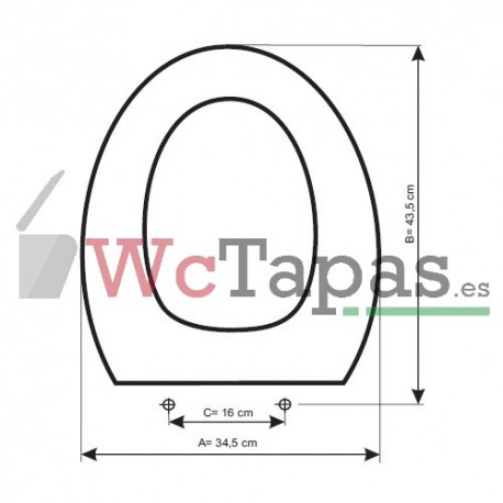 Asiento inodoro COMPATIBLE Apolo Jacob Delafon.