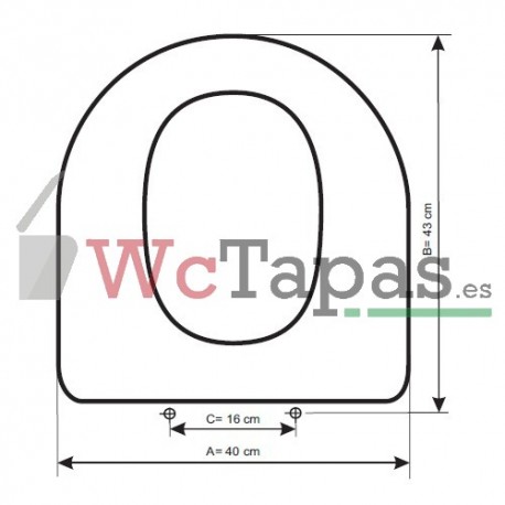 Asiento inodoro COMPATIBLE Iris Jacob Delafon.