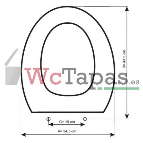 Asiento inodoro COMPATIBLE Neptuno Jacob Delafon.