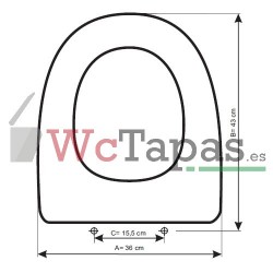 Asiento inodoro COMPATIBLE Odeon Jacob Delafon.