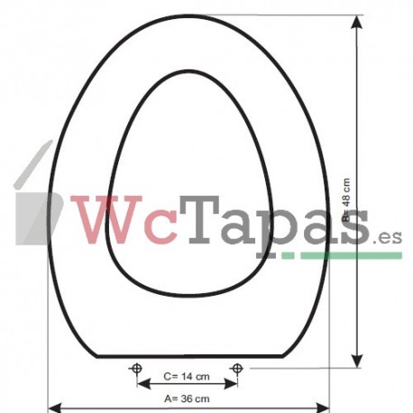 Tapa WC Jacob Delafon Portrait adaptable en Resiwood