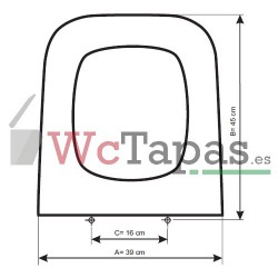 Tapa inodoro COMPATIBLE Thesa Jacob Delafon.