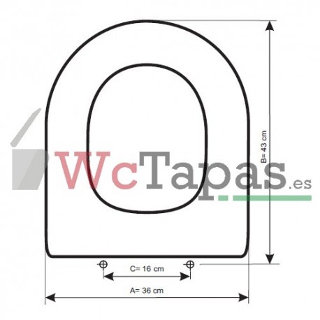 Asiento inodoro COMPATIBLE Noble Gala.