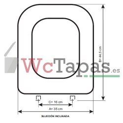 Tapa Wc COMPATIBLE Conca Ideal Standard.