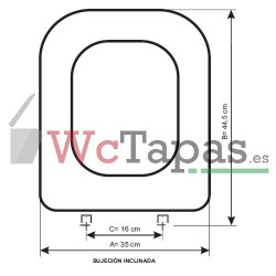 Tapa Wc compatible Duroplast Clodia de Ideal Standard blanca