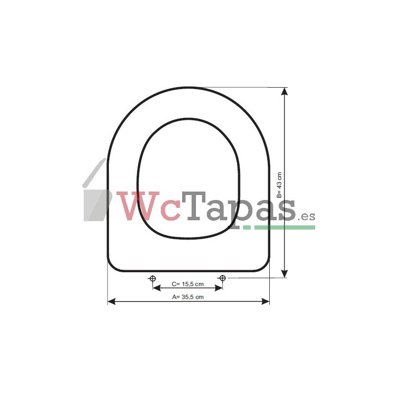 Tapa de WC Ideal Standard Tonic compatible - Vainsmon